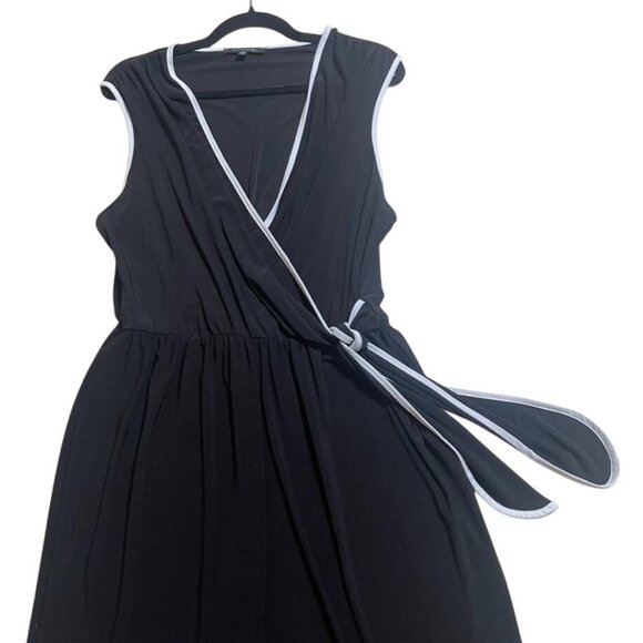 Tahari Black Jumpsuit with White Trim - Picture 3 of 8